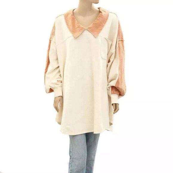 Free People Madeleine Sweatshirt Pullover Top Oversized Slouchy XS New 270984 - Picture 4 of 8